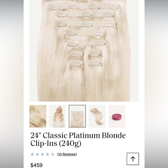 24 inch platinum blonde clip in hair extensions